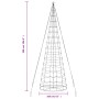 Árbol de Navidad LED, 1554 LED, blanco cálido, 500 cm