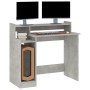 Escritorio LED madera contrachapada gris hormigón 97x45x90 cm de , Escritorios - Ref: Foro24-805556, Precio: 65,17 €, Descuen...