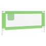 Barandilla de seguridad cama de niño verde tela 190x25 cm