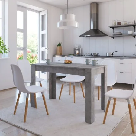 Engineered wood dining table in gray, 120x60x76 cm by , Kitchen and dining tables - Ref: Foro24-800436, Price: 79,24 €, Disco...