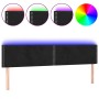 Kopfteil aus schwarzem Samt mit LED 180x5x78/88 cm von , Kopf- und Fußteile - Ref: Foro24-3121534, Preis: 54,40 €, Rabatt: %