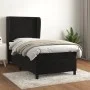 Box spring bed with black synthetic leather mattress 90x190 cm by , Beds and slatted bases - Ref: Foro24-3129125, Price: 314,...