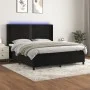 Box spring bed with mattress and LED black velvet 180x200 cm by , Beds and slatted bases - Ref: Foro24-3139519, Price: 569,21...