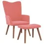 Entspannungssessel mit rosa Samthocker von , Sessel - Ref: Foro24-327670, Preis: 122,95 €, Rabatt: %