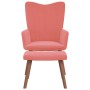 Relaxation armchair with pink velvet stool by , Armchairs - Ref: Foro24-327670, Price: 123,30 €, Discount: %