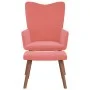 Relaxation armchair with pink velvet stool by , Armchairs - Ref: Foro24-327670, Price: 120,96 €, Discount: %