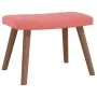 Relaxation armchair with pink velvet stool by , Armchairs - Ref: Foro24-327670, Price: 120,96 €, Discount: %