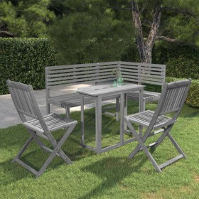 Garten-Bistromöbel 4-teilig aus massivem grauem Akazienholz von , Gartensets - Ref: Foro24-3057867, Preis: 480,75 €, Rabatt: %