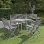 Garden bistro furniture 4 pieces solid gray acacia wood by , Garden sets - Ref: Foro24-3057867, Price: 452,49 €, Discount: %