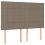 Box spring bed with taupe gray fabric mattress 140x190 cm by , Beds and slatted bases - Ref: Foro24-3137153, Price: 531,42 €,...