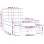 Box spring bed with taupe gray fabric mattress 140x190 cm by , Beds and slatted bases - Ref: Foro24-3137153, Price: 531,42 €,...
