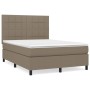 Boxspringbett mit taupegrauer Stoffmatratze 140x190 cm von , Betten und Lattenroste - Ref: Foro24-3141773, Preis: 476,47 €, R...