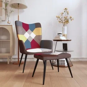 Relaxsessel mit Patchwork-Stoffhocker von , Sessel - Ref: Foro24-328186, Preis: 97,07 €, Rabatt: %