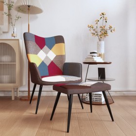Silla de relax con taburete tela patchwork de , Sillones - Ref: Foro24-328186, Precio: 98,39 €, Descuento: %