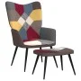 Silla de relax con taburete tela patchwork de , Sillones - Ref: Foro24-328186, Precio: 97,05 €, Descuento: %
