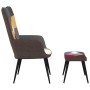 Silla de relax con taburete tela patchwork de , Sillones - Ref: Foro24-328186, Precio: 98,53 €, Descuento: %