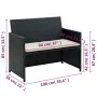 2-seater garden sofa with black synthetic rattan cushions by , Outdoor sofas - Ref: Foro24-43910, Price: 115,48 €, Discount: %