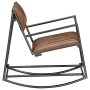 Silla mecedora de cuero auténtico marrón claro de , Mecedoras - Ref: Foro24-282904, Precio: 144,90 €, Descuento: %