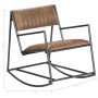 Silla mecedora de cuero auténtico marrón claro de , Mecedoras - Ref: Foro24-282904, Precio: 144,90 €, Descuento: %