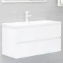 Waschbecken aus weißem Holzwerkstoff von , Badezimmerwaschtische - Ref: Foro24-3071558, Preis: 216,72 €, Rabatt: %