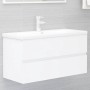 Waschbecken aus weißem Holzwerkstoff von , Badezimmerwaschtische - Ref: Foro24-3071558, Preis: 228,34 €, Rabatt: %