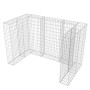 Doppelgabione für Stahlmülleimer 180x100x120 cm von vidaXL, Halterungen für Abfallbehälter - Ref: Foro24-142559, Preis: 146,0...