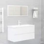 Möbel mit Spüle aus weißem, glänzendem Holzwerkstoff von , Badezimmerwaschtische - Ref: Foro24-3071564, Preis: 221,48 €, Raba...