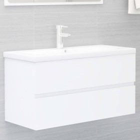 Mueble con lavabo madera de ingeniería blanco