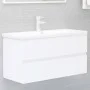 Waschbecken aus weißem Holzwerkstoff von , Badezimmerwaschtische - Ref: Foro24-3071648, Preis: 288,04 €, Rabatt: %
