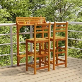 Balcony bar furniture set, 3 pieces, solid acacia wood. by , Garden sets - Ref: Foro24-3116002, Price: 179,26 €, Discount: %
