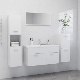 Badmöbel-Set aus Holzwerkstoff glänzend weiß von , Badezimmermöbel - Ref: Foro24-3071384, Preis: 451,00 €, Rabatt: %