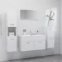 Juego de muebles de baño madera de ingeniería blanco brillo de , Muebles de baño - Ref: Foro24-3071384, Precio: 424,43 €, Des...