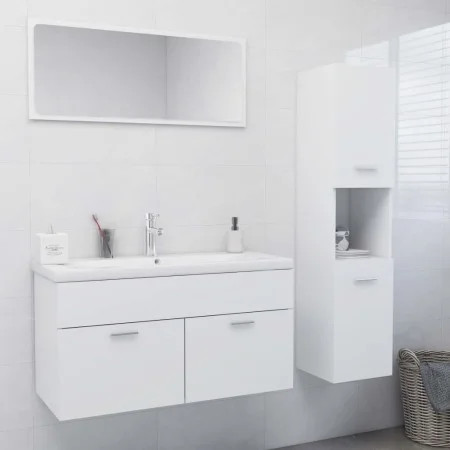 Badmöbel-Set aus weißem Holzwerkstoff von , Badezimmermöbel - Ref: Foro24-3071423, Preis: 353,59 €, Rabatt: %