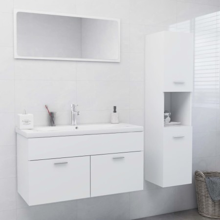 Badmöbel-Set aus weißem Holzwerkstoff von , Badezimmermöbel - Ref: Foro24-3071423, Preis: 368,32 €, Rabatt: %