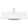 Einbauwaschbecken mit weißem Keramikhahn 91x39x18 cm von , Sinkt - Ref: Foro24-148626, Preis: 272,72 €, Rabatt: %