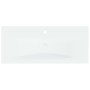 Lavabo empotrado con grifo cerámica blanco 91x39x18 cm