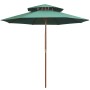 Doppelstockschirm 270x270 cm mit grüner Holzstange von vidaXL, Sonnenschirme - Ref: Foro24-42963, Preis: 95,34 €, Rabatt: %
