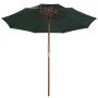 Two-story umbrella 270x270 cm with a green wooden pole by vidaXL, Umbrellas - Ref: Foro24-42963, Price: 93,28 €, Discount: %