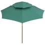 Sombrilla de dos pisos 270x270 cm con palo de madera verde de vidaXL, Sombrillas - Ref: Foro24-42963, Precio: 93,17 €, Descue...