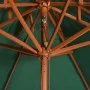 Two-story umbrella 270x270 cm with a green wooden pole by vidaXL, Umbrellas - Ref: Foro24-42963, Price: 93,28 €, Discount: %