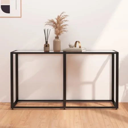 Tempered glass transparent console table 140x35x75.5cm by , Side tables - Ref: Foro24-331674, Price: 56,93 €, Discount: %