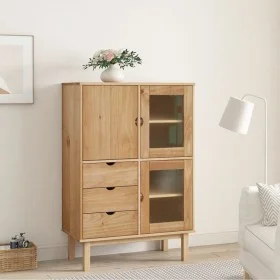 Solid pine wood sideboard 85x43x125 cm by , Sideboards - Ref: Foro24-351306, Price: 299,03 €, Discount: %