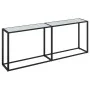 White marble tempered glass console table 200x35x75.5 cm by , Side tables - Ref: Foro24-331688, Price: 83,11 €, Discount: %