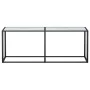 White marble tempered glass console table 200x35x75.5 cm by , Side tables - Ref: Foro24-331688, Price: 83,11 €, Discount: %