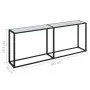 White marble tempered glass console table 200x35x75.5 cm by , Side tables - Ref: Foro24-331688, Price: 83,11 €, Discount: %