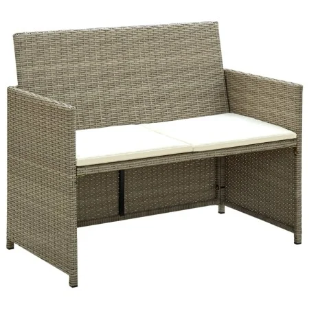 2-seater garden sofa with beige synthetic rattan cushions by , Outdoor sofas - Ref: Foro24-46396, Price: 124,44 €, Discount: %