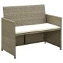 2-seater garden sofa with beige synthetic rattan cushions by , Outdoor sofas - Ref: Foro24-46396, Price: 124,44 €, Discount: %
