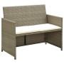 2-Sitzer-Gartensofa mit beigen synthetischen Rattankissen von , Outdoor-Sofas - Ref: Foro24-46396, Preis: 126,53 €, Rabatt: %