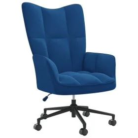 Silla de relajación de terciopelo azul de , Sillones - Ref: Foro24-328182, Precio: 142,43 €, Descuento: %