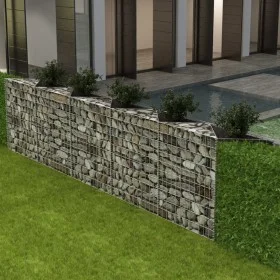 Gabionenwandkorb aus verzinktem Stahl 300x30x100 cm von vidaXL, Zaunpaneele - Ref: Foro24-142537, Preis: 106,65 €, Rabatt: %